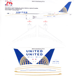 1/200 Scale Decal United Boeing 787-8