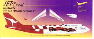 1/144 Scale Decal Qantas 747-400 Formula 1