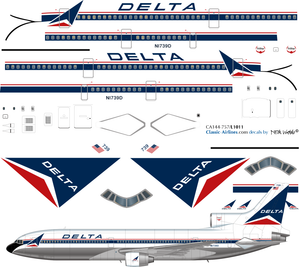1/144 Scale Decal Delta L-1011