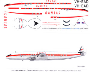 1/144 Scale Decal Qantas Super Constellation