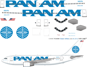 1/144 Scale Decal Pan Am A-310 Billboard