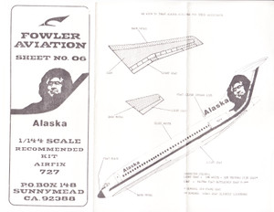 1/144 Scale Decal Alaska 727-100