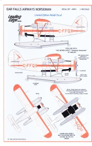 1/48 Scale Decal Ear Falls Airways Norseman