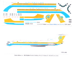 1/144 Scale Decal Air Ceylon Trident