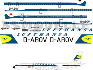 1/144 Scale Decal Lufthansa 707-330B