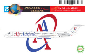 1/144 Scale Decal Air Adriatic MD-82