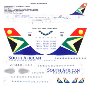 1/144 Scale Decal South African Airways A340-300