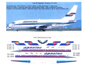 1/144 Scale Decal Spantax 737-200
