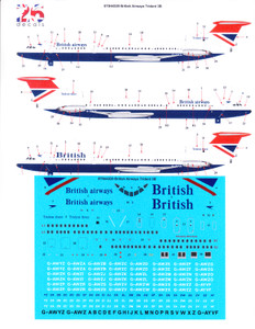 1/144 Scale Decal British Airways Trident 3B