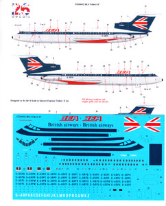 1/144 Scale Decal BEA Trident 1C