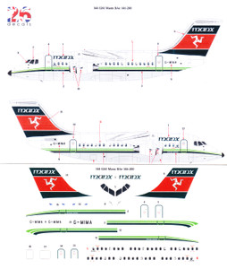 1/144 Scale Decal Manx BAe146-200