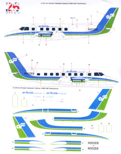 1/72 Scale Decal Air Florida Commuter EMB-110
