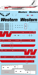 1/72 Scale Decal Western Airlines 707-347C