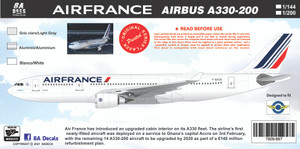 1/144 Scale Decal Air France A-330