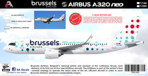 1/144 Scale Decal Brussels Airlines A-320 NEO