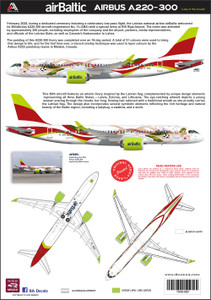 1/144 Scale Decal Air Baltic A-220 LADY IN THE CLOUDS