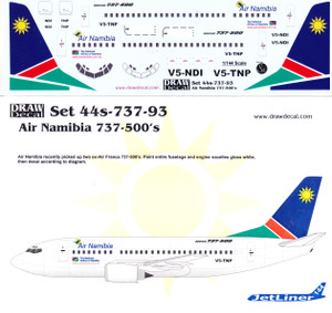 1/144 Scale Decals Air Nambia 737-500
