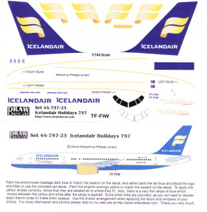 1/144 Scale Decal Icelandair 757 HOLIDAYS