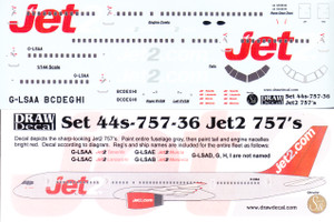 1/144 Scale Decal Jet2 757
