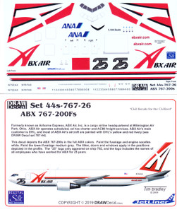 1/144 Scale Decal ABX 767-200F