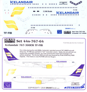 1/144 Scale Decal Icelandair 767-300ER