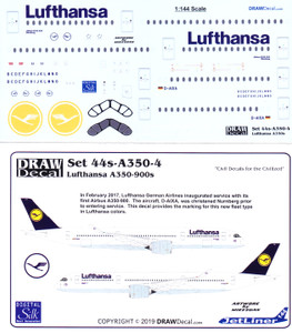 1/144 Scale Decal Lufthansa A350-900