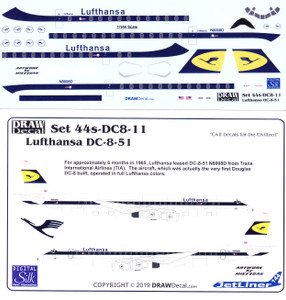 1/144 Scale Decal Lufthansa DC8-51