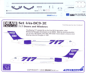 1/144 Scale Decal B717 Cockpit / Windows / Doors & Details