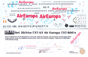 1/144 Scale Decal Air Europa 737-800