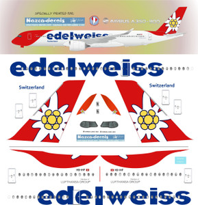 1/144 Scale Decal Edelweiss A350-900