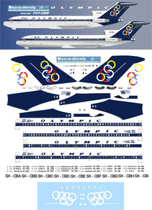 1/144 Scale Decal Olympic 727-200