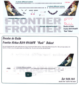 1/144 Scale Decal Frontier A-319 Hank the Bobcat