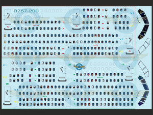 1/72 Scale Decal 757-200 LIFELIKE Cockpit & Windows