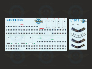 1/200 Scale Decal Lifelike Cockpit / Windows / Doors L-1011-100 / 200 / 500