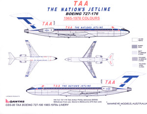 1/144 Scale Decal TAA - Trans Australia Airline 727-100