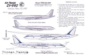 1/144 Scale Decal Air France CV-990