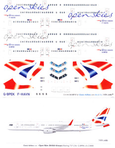 1/144 Scale Decal British Airways Open Skies 757-200 G-BPEK