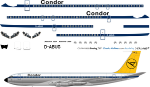 1/144 Scale Decal Condor 707