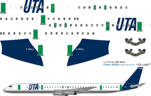 1/144 Scale Decal UTA DC8-63