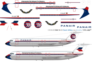 1/144 Scale Decal Paninternational BAC-111