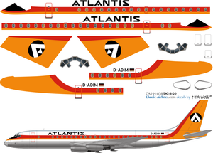 1/144 Scale Decal Atlantis DC8-33