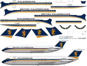 1/144 Scale Decal British Caledonian BAC-111
