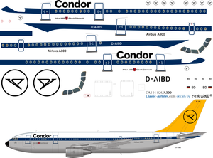1/144 Scale Decal Condor A-300
