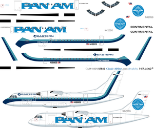 1/144 Scale Decal Eastern / Pan Am Express ATR-42