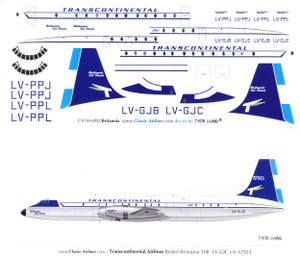 1/144 Scale Decal Trancontinental Britannia