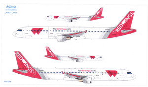 1/144 Scale Decal Red Wings A-321