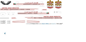 1/144 Scale Decal United Arab Emirates VC-10