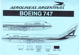 1/200 Scale Decal Aerolineas Argentinas 747