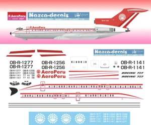 1/144 Scale Decal Aero Peru 727-100 Late