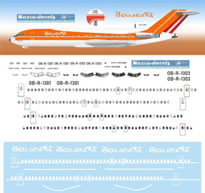 1/144 Scale Decal Faucett 727-200